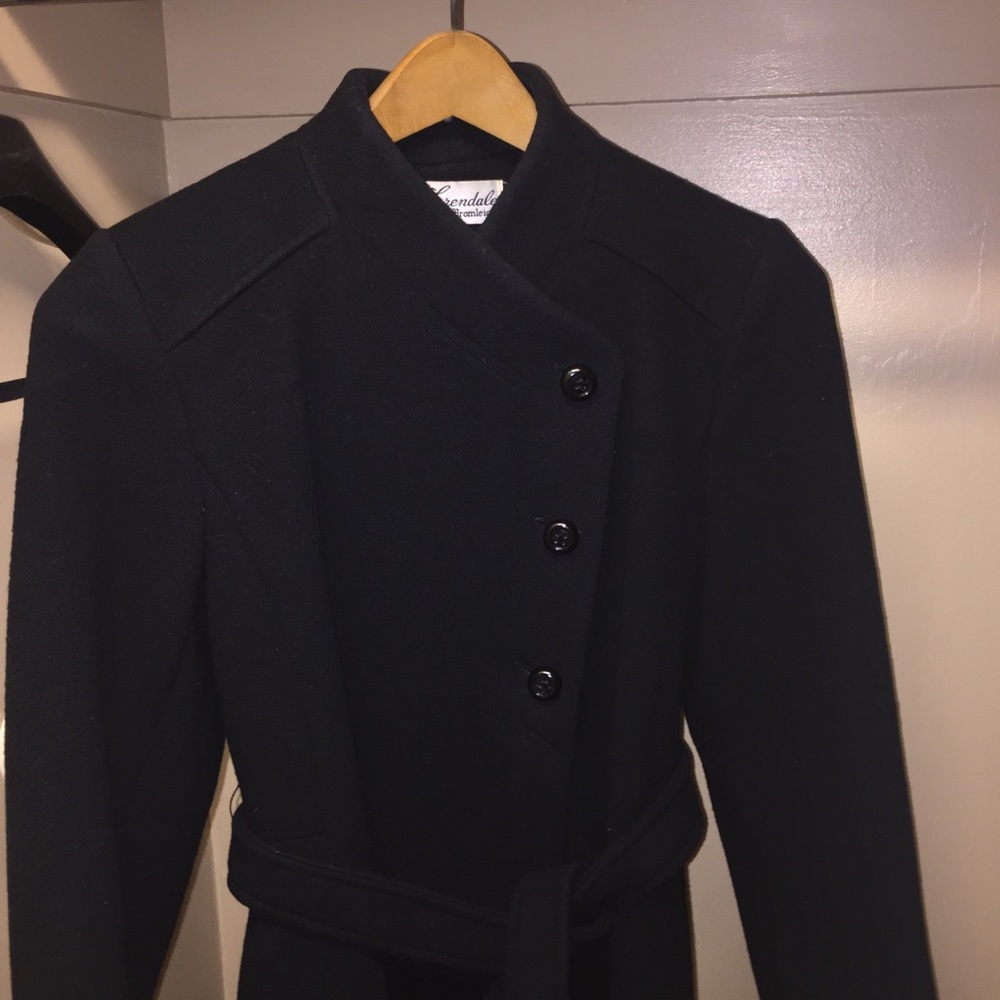 Black Soft Wool Full Length Coat